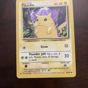 Pikachu  Yellow Cheeks #58/102 Pokemon Card
